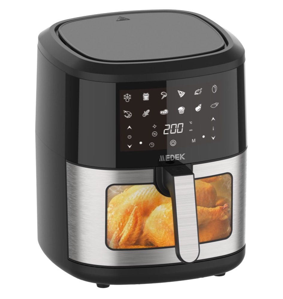 MD508A-SW Airfryer 6L en inox avec fenêtre