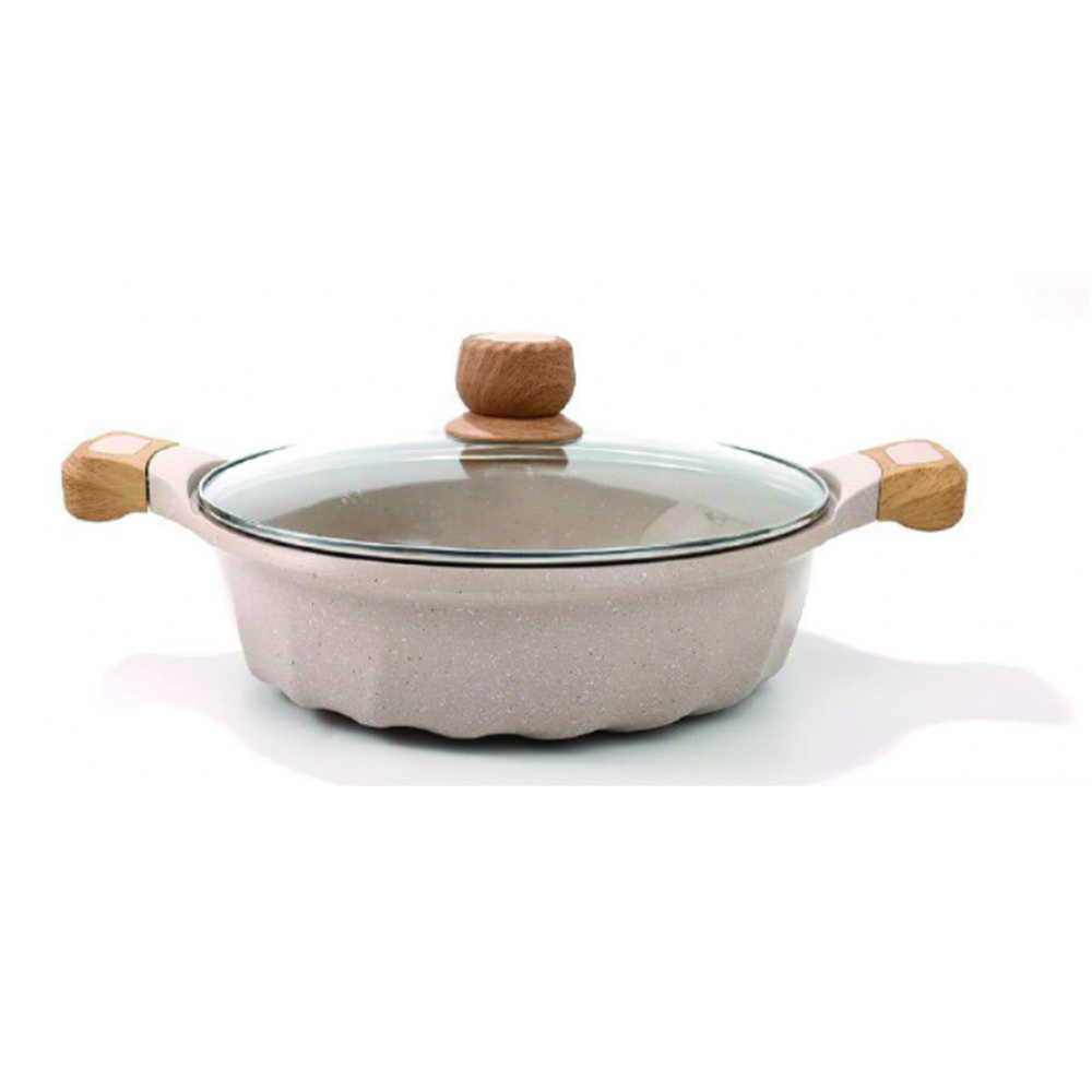 Sauteuse en aluminium 20cm + couvercle en verre MEDEK