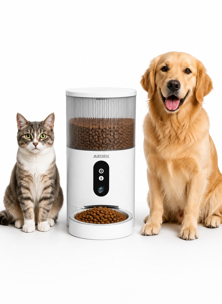 IPET FEED 3L — distributeur croquettes, caméra 1 MP, app MEDEKAM