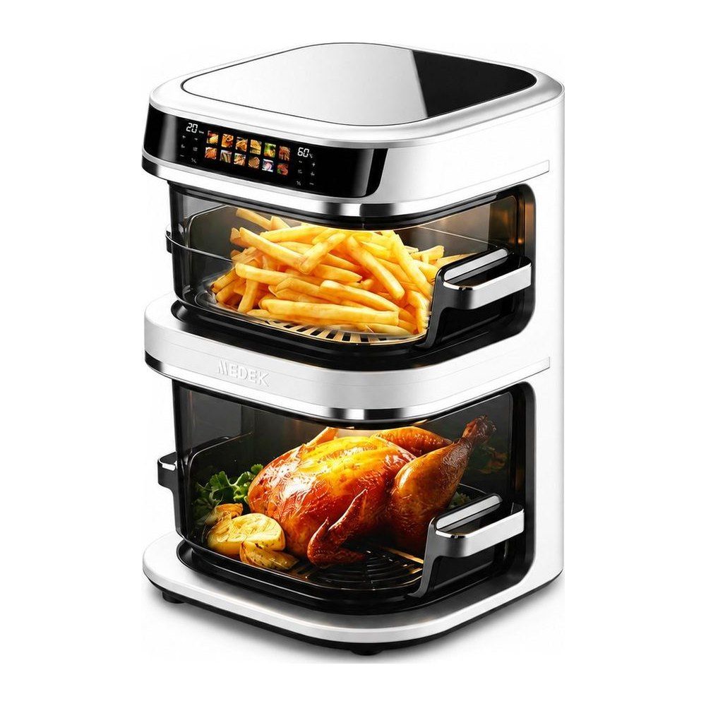 Air Fryer Krystal 2 étages - 2 cuves en verre 5 L